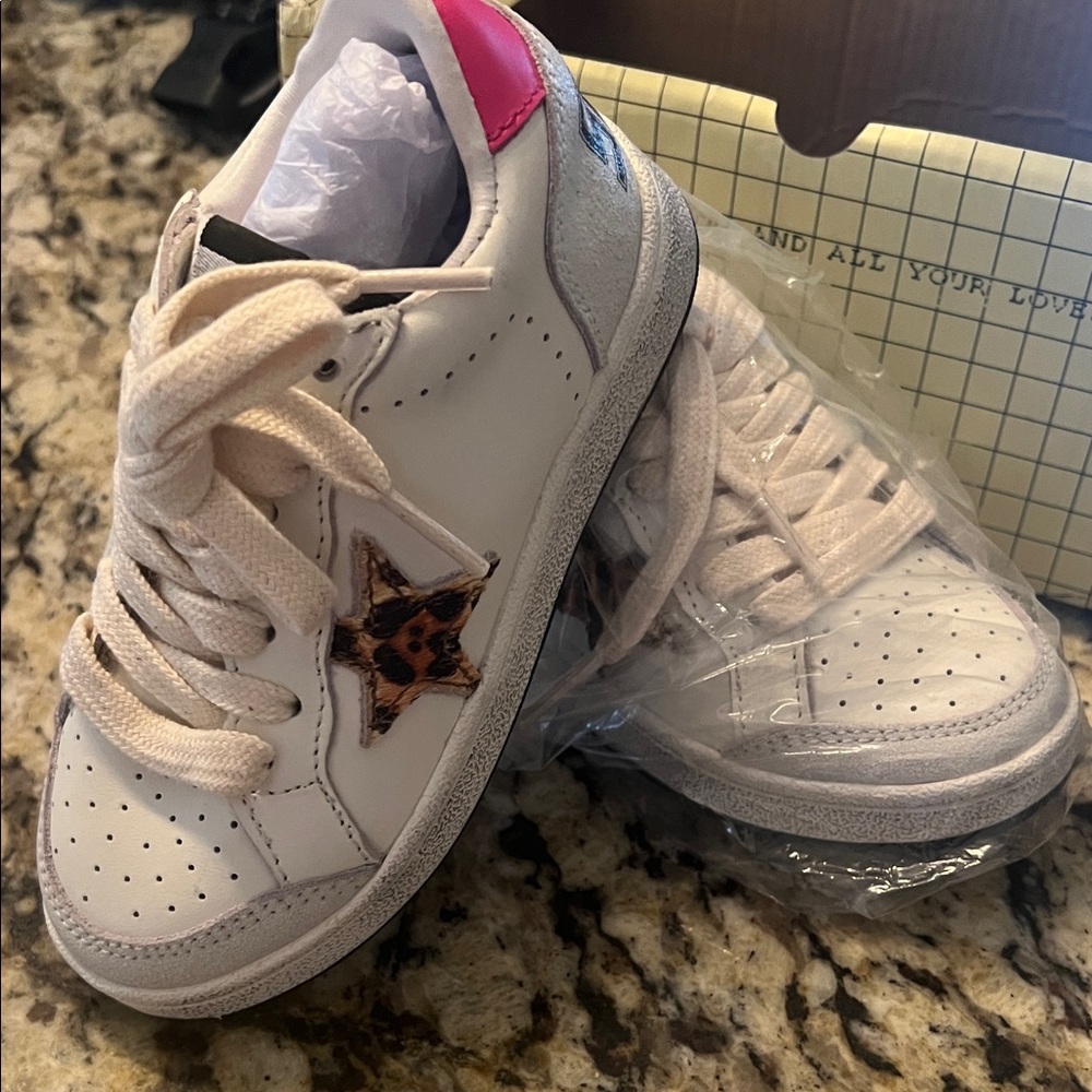 Golden Goose Kids Sneakers White and Pink